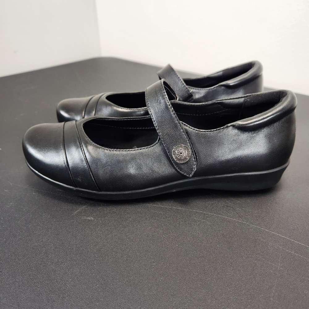 Abeo B.I.O.system Ida Black Leather Mary Jane Comfort Shoes Womens 8 24152888